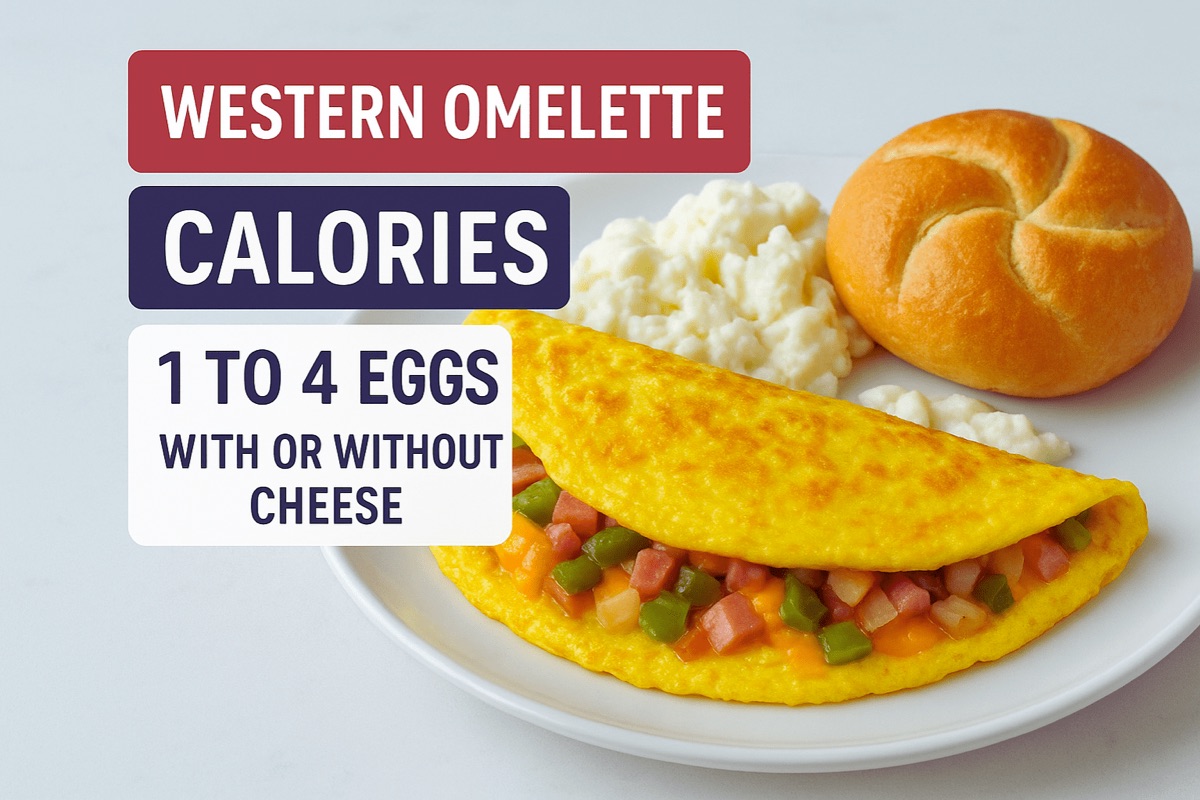 Western Omelette Calories: 1 to 4 Eggs, With or Without Cheese
